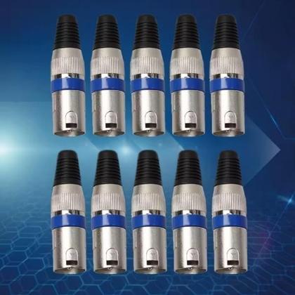 Imagem de 10 Conector Xlr Marca Csr Macho Conector Microfone Modelo Profis