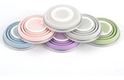 Imagem de 10 Copo Silicone Dobrável 320ml Reutilizável Ecológico Brind