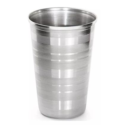 Imagem de 10 Copos Aço Inox Resistente Grande Cerveja Agua Suco 390ml