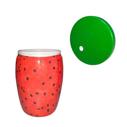 Imagem de 10 Copos Decorativos Com Canudo Festa Havaiana Melancia