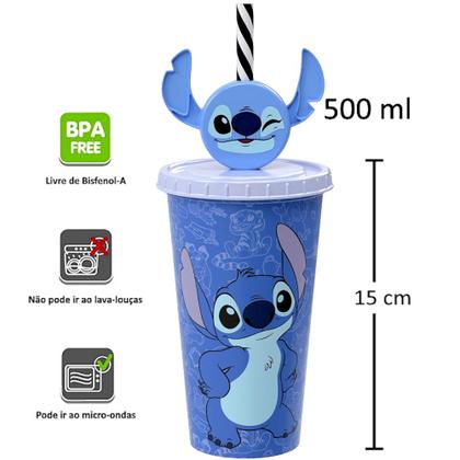 Imagem de 10 Copos Stitch Orelhas para Aniversário Lembrancinha Festa