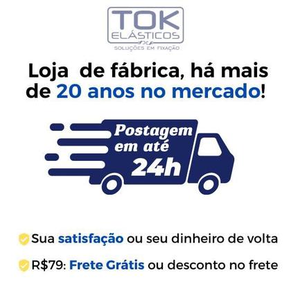 Imagem de 10 Cordas Elásticas Grossas Ganchos de Plástico 2,0 metros