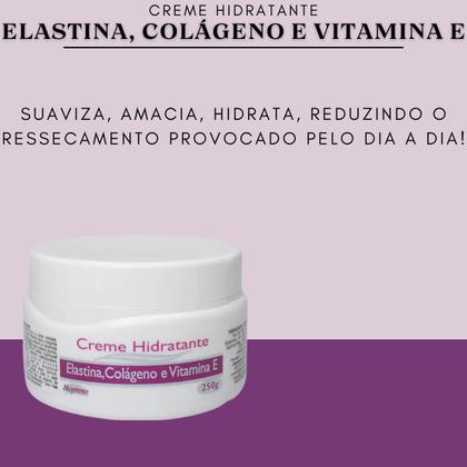 Imagem de 10 Creme Hidratante Alquimia Elastina Colágeno e Vitamina E Pote 250g