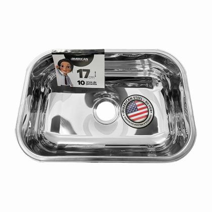 Imagem de 10 Cubas Pia Inox N1 47x30x17 Aço 430 Cozinha As Atacado Kit