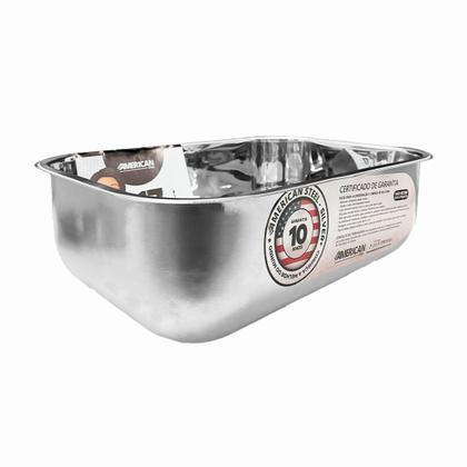Imagem de 10 Cubas Pia Inox N1 47x30x17 Aço 430 Cozinha As Atacado Kit