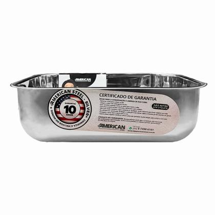 Imagem de 10 Cubas Pia Inox N1 47x30x17 Aço 430 Cozinha As Atacado Kit