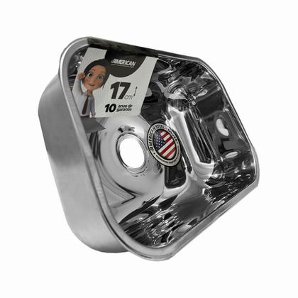 Imagem de 10 Cubas Pia Inox N1 47x30x17 Aço 430 Cozinha As Atacado Kit