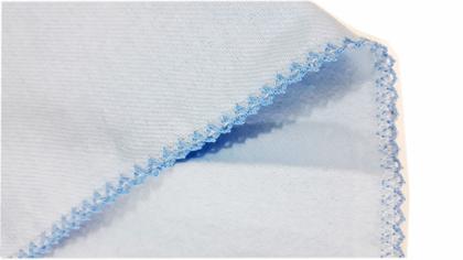 Imagem de 10 Cueiros Flanelados Liso 80x80 Com Crochê