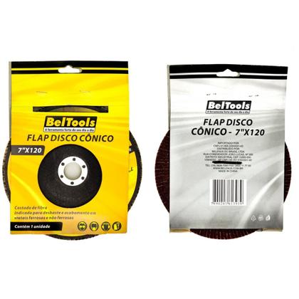 Imagem de 10 Discos Lixa Flap 7' Grão 120 Classic Basic Beltools