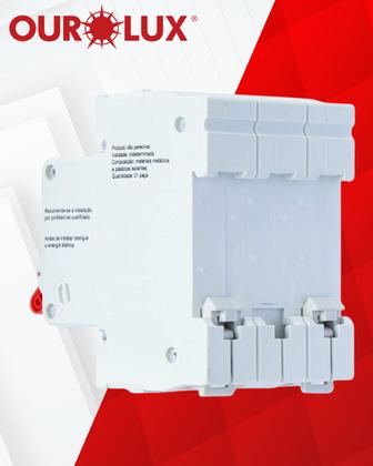 Imagem de 10 Disjuntor Tripolar 20 Amperes Curva C Ourolux