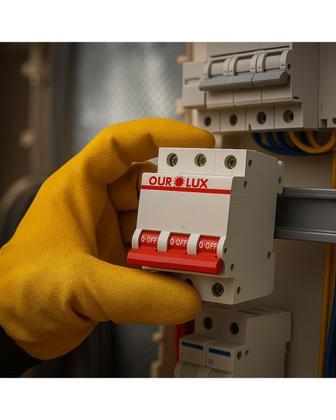 Imagem de 10 Disjuntor Tripolar 20 Amperes Curva C Ourolux