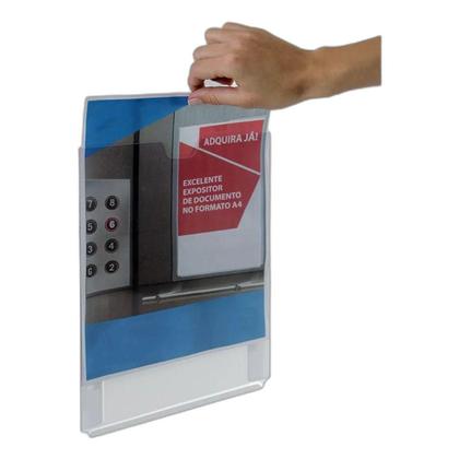 Imagem de 10 Display A4 Expositor Porta Folha Quadro Aviso Parede Petg