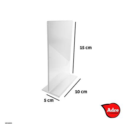 Imagem de 10 Display A6 T Expositor 10x15 Acrílico Bar Restaurante Comercio Pix QRcode Aviso