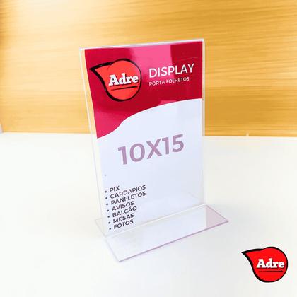 Imagem de 10 Display Acrilico 10x15 T mesa