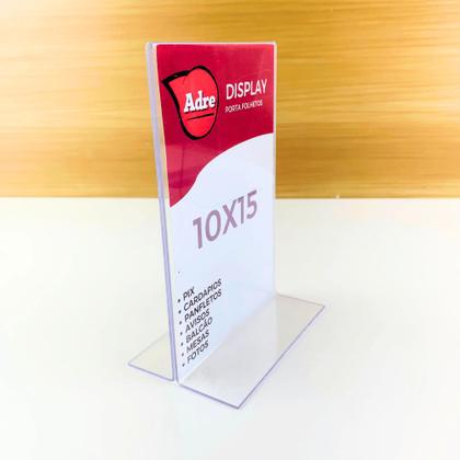 Imagem de 10 Display Acrilico 10x15 T mesa