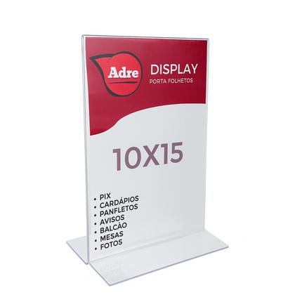 Imagem de 10 Display Acrilico 10x15 T mesa