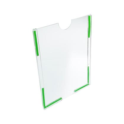 10 Display Parede Quadro Aviso Porta Folha A6 Acrílico Horiz - Indústria Fenix Imagem de 10 Display Parede Quadro Aviso Porta Folha A6 Acrílico Horiz