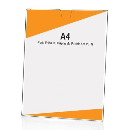 Imagem de 10 Displays Expositor Porta Papel Folha A4 Petg De Parede
