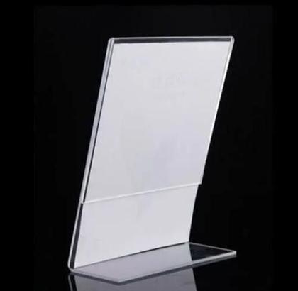 Imagem de 10 Displays L Expositor 10X15 Acrílico Cardápio Pix Qr Code