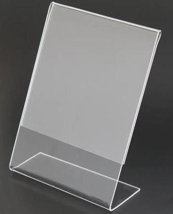 Imagem de 10 Displays L Expositor 10X15 Acrílico Cardápio Pix Qr Code