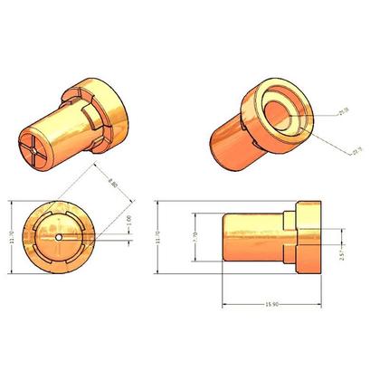 Imagem de 10 Eletrodo + 10 Bico Corte Longo Plasma Tocha Pt31 Cut 40