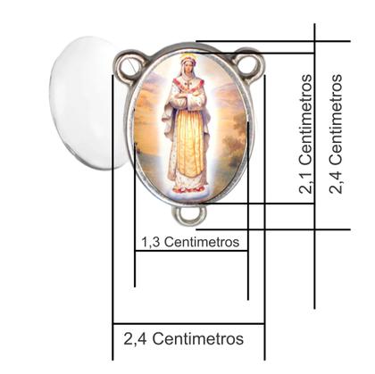 Imagem de 10 Entremeio Nossa Senhora Salete Oval para Montagem Terços