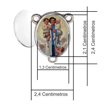 Imagem de 10 Entremeio Santa Gianna Oval para Montagem de Terços
