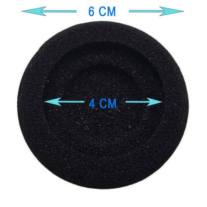 Imagem de 10 Espumas 6cm x 1,5cm Preta Fechada Para Headset Jabra e semelhante CDX003