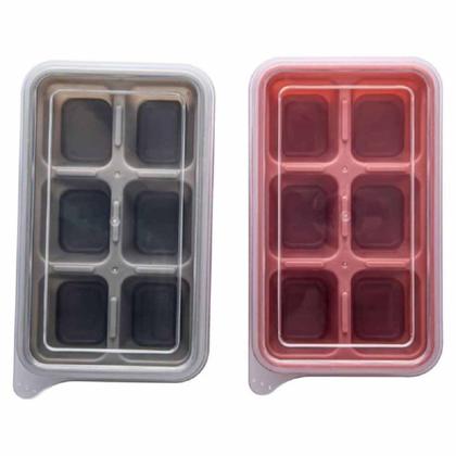 Imagem de 10 Formas De Gelo Retangular Mini de Plástico Com Tampa