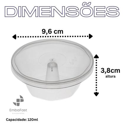 Imagem de 10 Formas Mini Pudim 120ml Forneável C/ Tampa Forno e Microondas Cuzcuz Doces 
