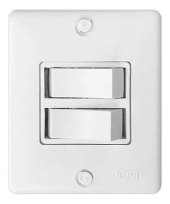 Imagem de 10 Interruptor Paralelo Duplo Sobrepor 6A Sistema X Box