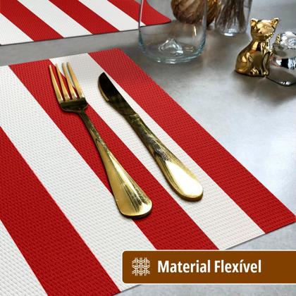 Imagem de 10 Jogo Americano Navy Alto Padrão Impermeável Pvc Br Vm