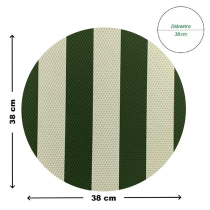 Imagem de 10 Jogo Americano Navy Alto Padrão Impermeável Redondo Bg Vd