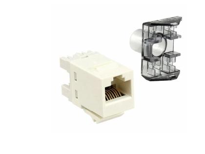 Imagem de 10 Keystone Jack Femea Amp/commscope Cat6e Branco 1375055-3