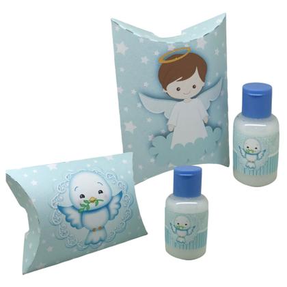 Imagem de 10 Kit Lembrança de Batizado com Caixinha com Hidratante 