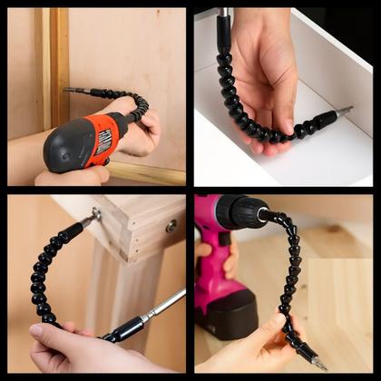 Imagem de 10 Kits Eixo Extensor Flexível Universal Bits Soquetes Para Parafusadeira Goal Tools Revenda