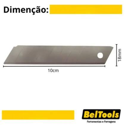 Imagem de 10 lâmina para estilete largo 18mm caixa 10 peças beltools