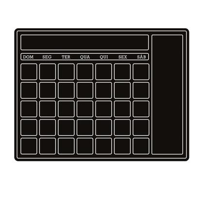 Imagem de 10 Lousas Calendário Adesivo Quadro Planner Mensal Semanal