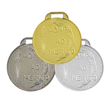 Imagem de 10 Medalhas 35mm Honra ao Mérito Ouro Prata Bronze Com Fita