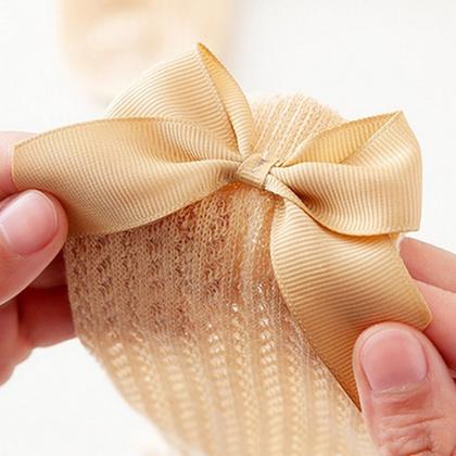 Imagem de 10 Meias Bebê 3/4 Batizado Com Laço Atacado Papilloo