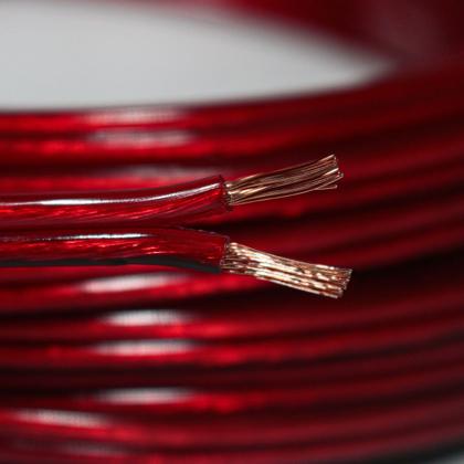 Imagem de 10 Metros de Fio Paralelo Cabo de Som Automotivo 100% Cobre 2x12 AWG 2,5mm 150V Duplo Vermelho Preto