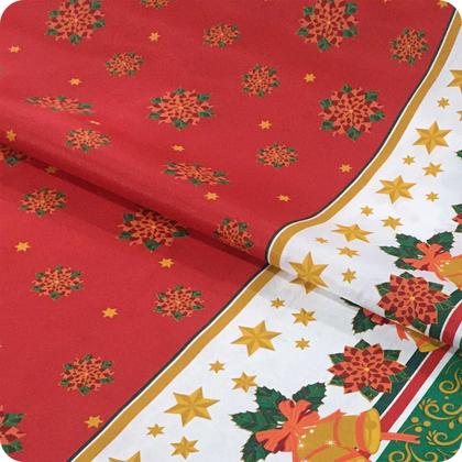 Imagem de 10 Metros Tecido Estampado Natal Toalha de Mesa Enfeite Leve