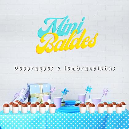 Imagem de 10 Mini Baldes Plástico Baldinhos Com Alça Lembrancinhas centro de mesa decoração enfeite natal