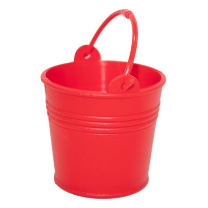 Imagem de 10 Mini Baldes Plástico Baldinhos Com Alça Lembrancinhas centro de mesa decoração enfeite natal