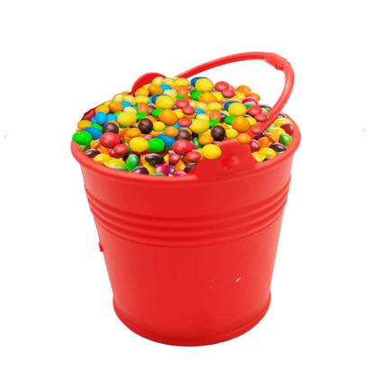 Imagem de 10 Mini Baldes Plástico Baldinhos Com Alça Lembrancinhas centro de mesa decoração enfeite natal