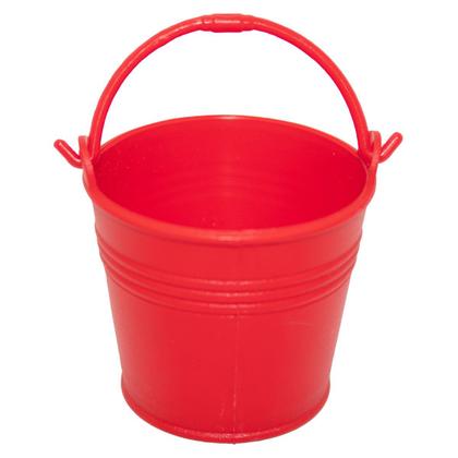 Imagem de 10 Mini Baldes Plástico Baldinhos Com Alça Lembrancinhas centro de mesa decoração enfeite natal