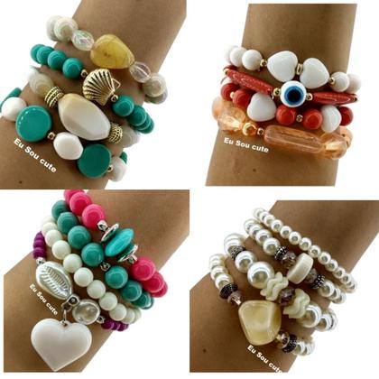 Imagem de 10 Mix Pulseiras com 10 cores - C/ 40 Un