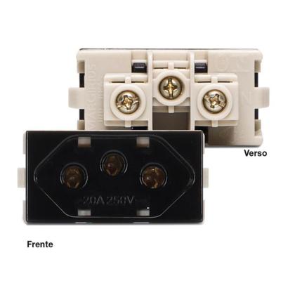 Imagem de 10 Módulo Tomada 2P+T 20A Ebony Margirius 16820