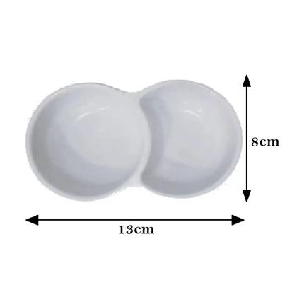 Imagem de 10 Molheiras Tigela Dupla Em Melamina Para Shoyu E Molhos 80ml