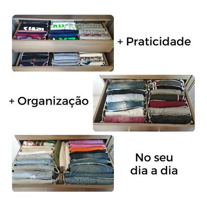 Imagem de 10 Organizador de Roupas Para Camiseta, Blusinhas, Blusa - M 40x25x10